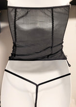 Load image into Gallery viewer, 2PC. Beaded and Sequined Mesh Corset