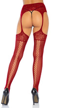 Load image into Gallery viewer, Dual Net Garter Belt Stockings