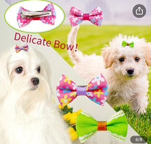 Load image into Gallery viewer, Set Of 20 Dog Bow Hair Clips - Mixed Colors & Styles
