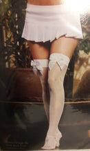 Load image into Gallery viewer, Fishnet Satin Bow Thigh High