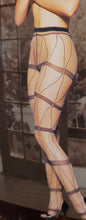 Load image into Gallery viewer, Lycra Sheer Pantyhose With Faux Chains and Strapes