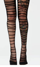 Load image into Gallery viewer, Double Layer Shredded Spandex and Fishnet Tights