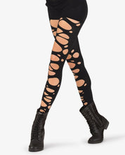 Load image into Gallery viewer, Tattered Footless Tights