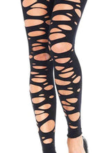Load image into Gallery viewer, Tattered Footless Tights