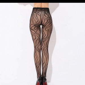 Swirl Pattern Tights