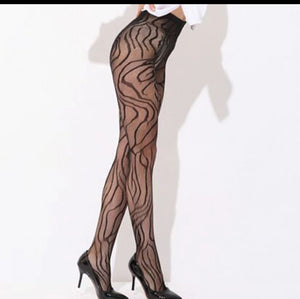 Swirl Pattern Tights