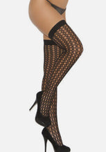 Load image into Gallery viewer, Crochet Thigh Hi Pantyhose
