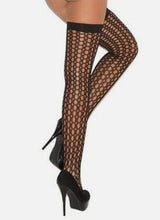 Load image into Gallery viewer, Crochet Thigh Hi Pantyhose
