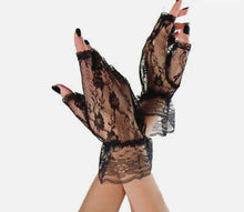 Load image into Gallery viewer, Wrist Length Fingerless Lace Gloves
