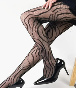 Swirl Pattern Tights