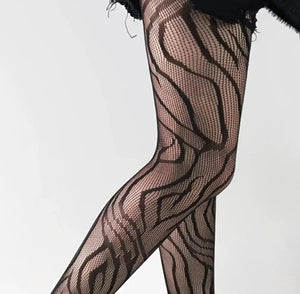 Swirl Pattern Tights