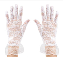 Load image into Gallery viewer, Lace Net Floral Gloves
