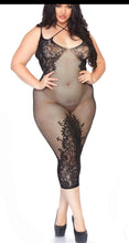 Load image into Gallery viewer, Net and Lace Dual Strap Dress - Plus Size
