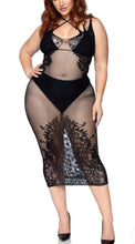 Load image into Gallery viewer, Net and Lace Dual Strap Dress - Plus Size
