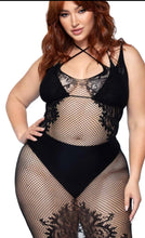 Load image into Gallery viewer, Net and Lace Dual Strap Dress - Plus Size
