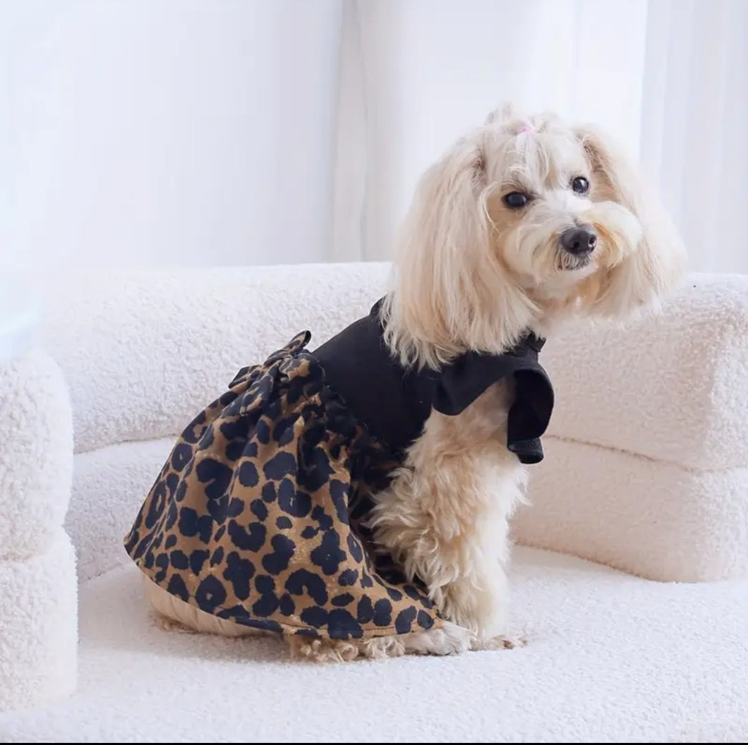 Cheetah Print Dog Dress