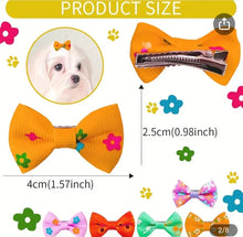 Load image into Gallery viewer, Set Of 20 Dog Bow Hair Clips - Mixed Colors &amp; Styles
