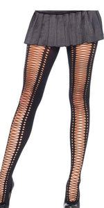 Crochet Faux Lace Up Tights