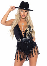 Load image into Gallery viewer, Halter Fringe Teddy Bodysuit
