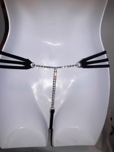 Rhime Stone Lycra Thong Panty
