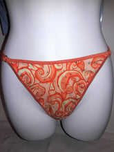 Load image into Gallery viewer, Orange Swirl Print Thong
