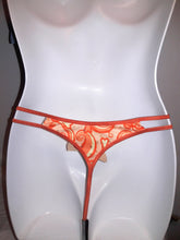 Load image into Gallery viewer, Orange Swirl Print Thong
