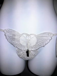Embroidery Sheer Whistle G- String Panty
