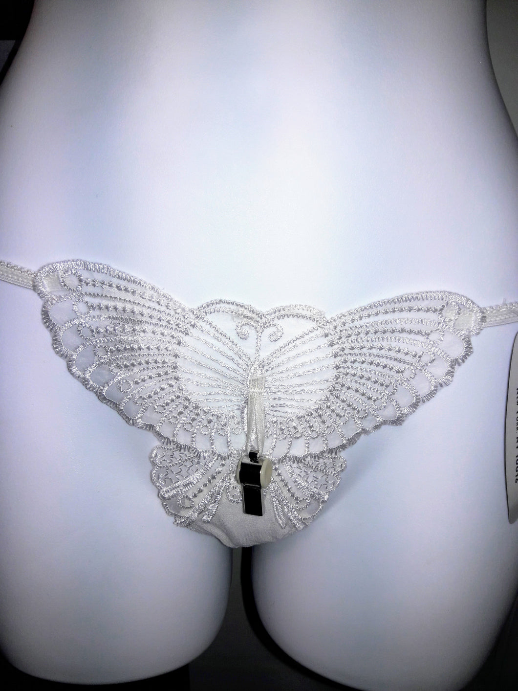 Embroidery Sheer Whistle G- String Panty