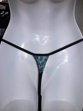Load image into Gallery viewer, Blue Mesh Overlay Bow G- String
