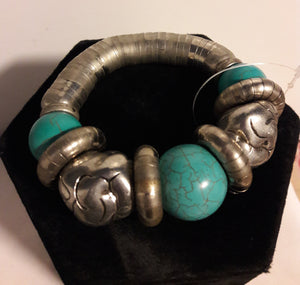 Silver Blue Stone  Bracelet