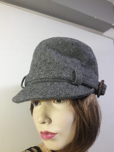 Funky Belted Board Notch Button Wool Hat