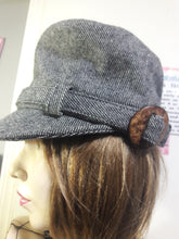 Load image into Gallery viewer, Funky Belted Board Notch Button Wool Hat
